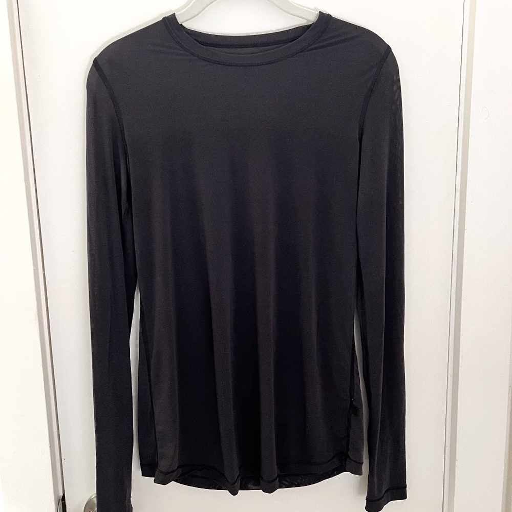 Lululemon Long Sleeve Mesh Running Top Black